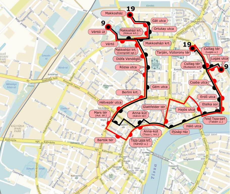 Continental Contitech Szeged Futófesztivál és Félmaraton Térkép